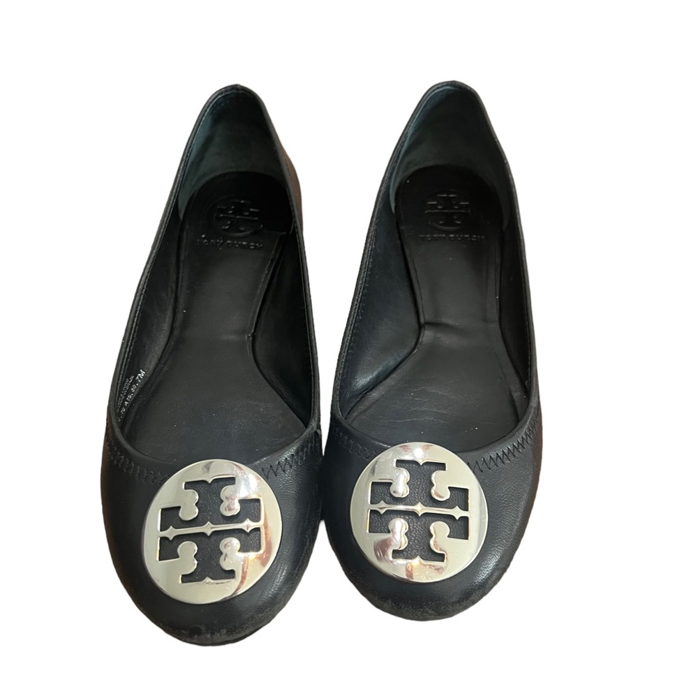 Tory Burch Minni Flats with No Elastic - Black Sz 7